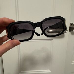 White Heart-Shaped Sunglasses with Dark Lenses